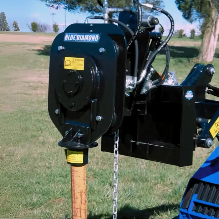 Blue Diamond Vibratory Post Driver with Tilt - Series 2
