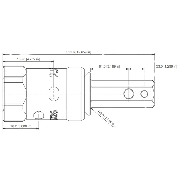 Digga Auger Adapter - 2.5