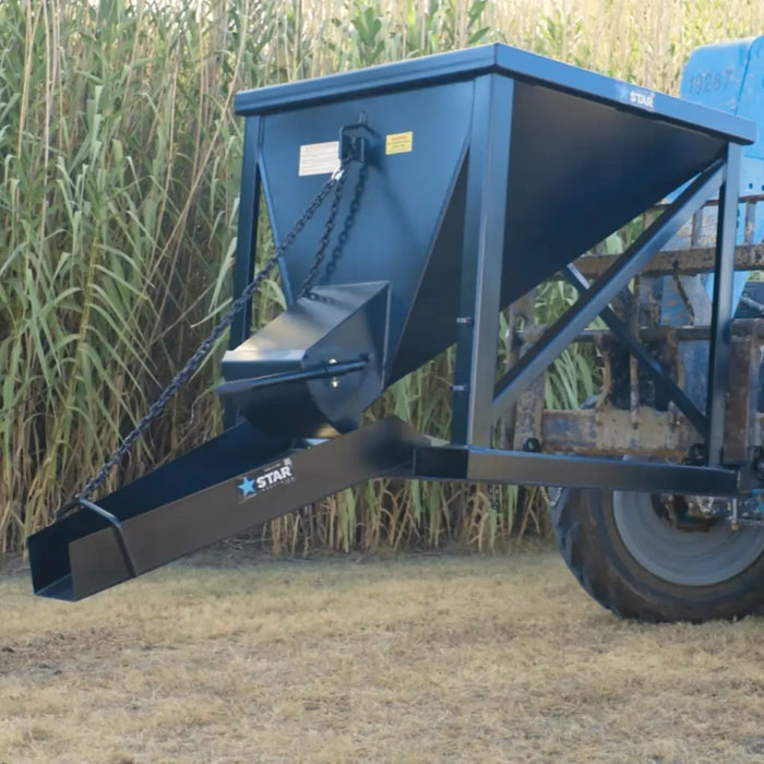 Star Industries Forklift Concrete Hopper w/ Swivel Chute