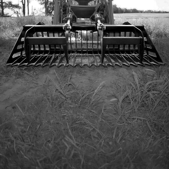 Loflin Fabrication Compact Tractor Rock Bucket Grapple