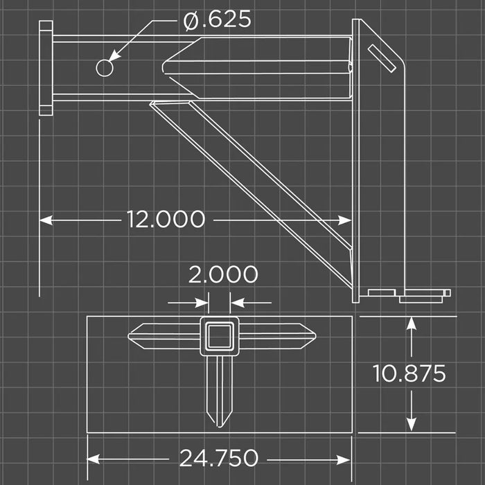 Loflin Fabrication Mini Skid Steer Reese Trailer Hitch Adapter