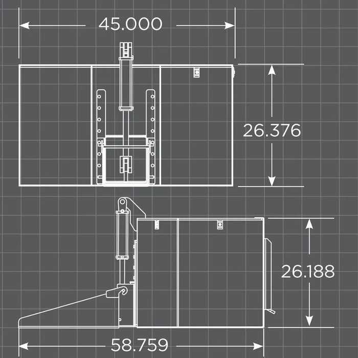 Loflin Fabrication Skid Steer Hydraulic Concrete Bucket