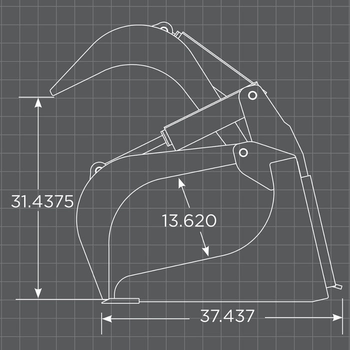Loflin Fabrication Skid Steer Standard Duty Grapple Bucket