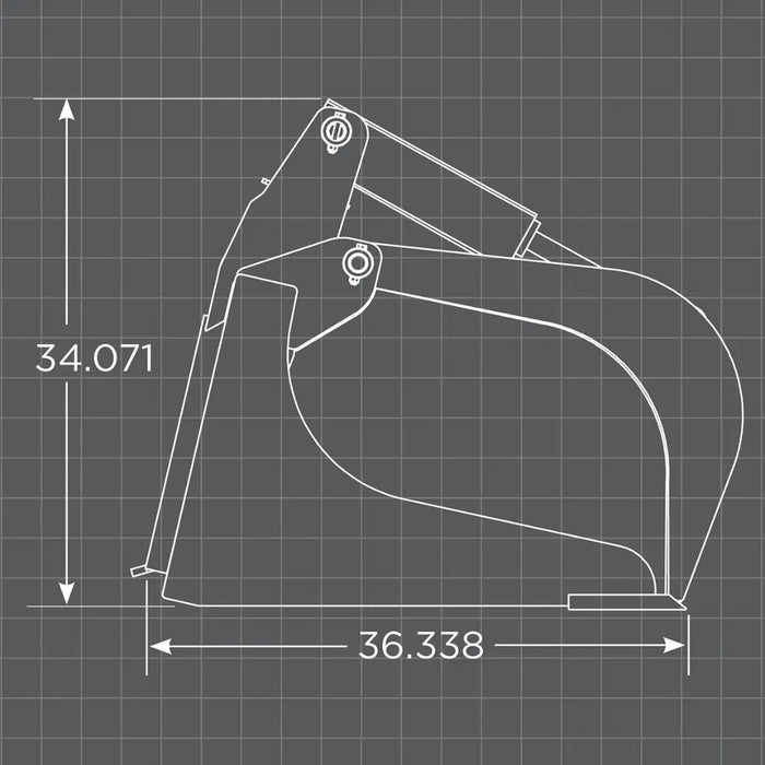 Loflin Fabrication Skid Steer Xtra Heavy Duty Grapple Bucket