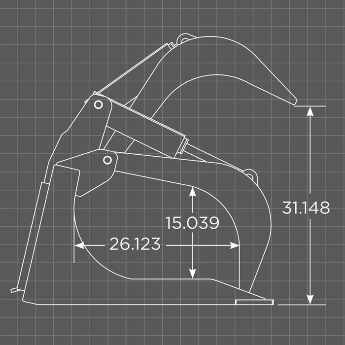 Loflin Fabrication Xtra Heavy Duty Rock Bucket Grapple