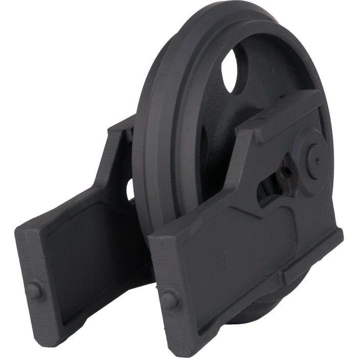 bobcat x325 > x430 front idler 286mm bracket doosan solar 030/plus, 035, dx27, dx35 hanix h26b, h29a, h30a, h36a, h36b, h36c hyundai r28-7, r35 terex hr14, hr16, tc25, tc29, tc35, tc37, hr3.7 -- long bracket 11.3