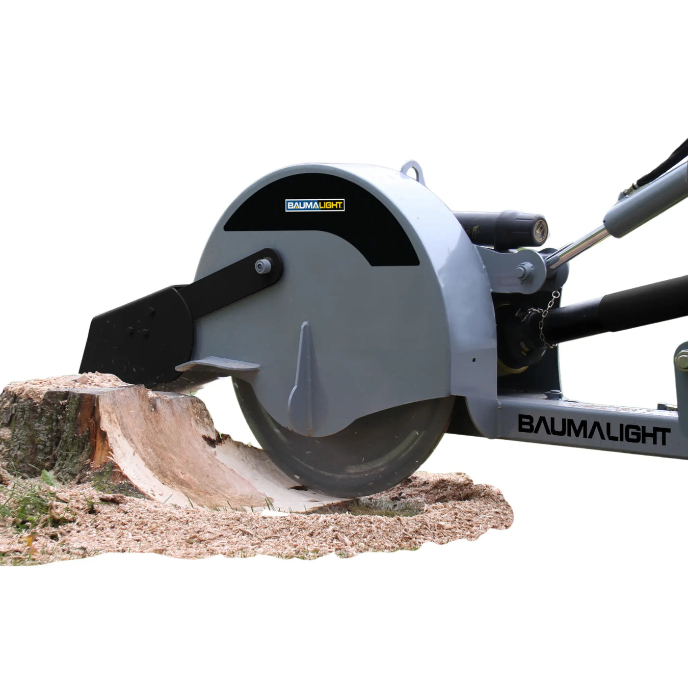 Tractor Stump Grinder Grinding A Tree Stump