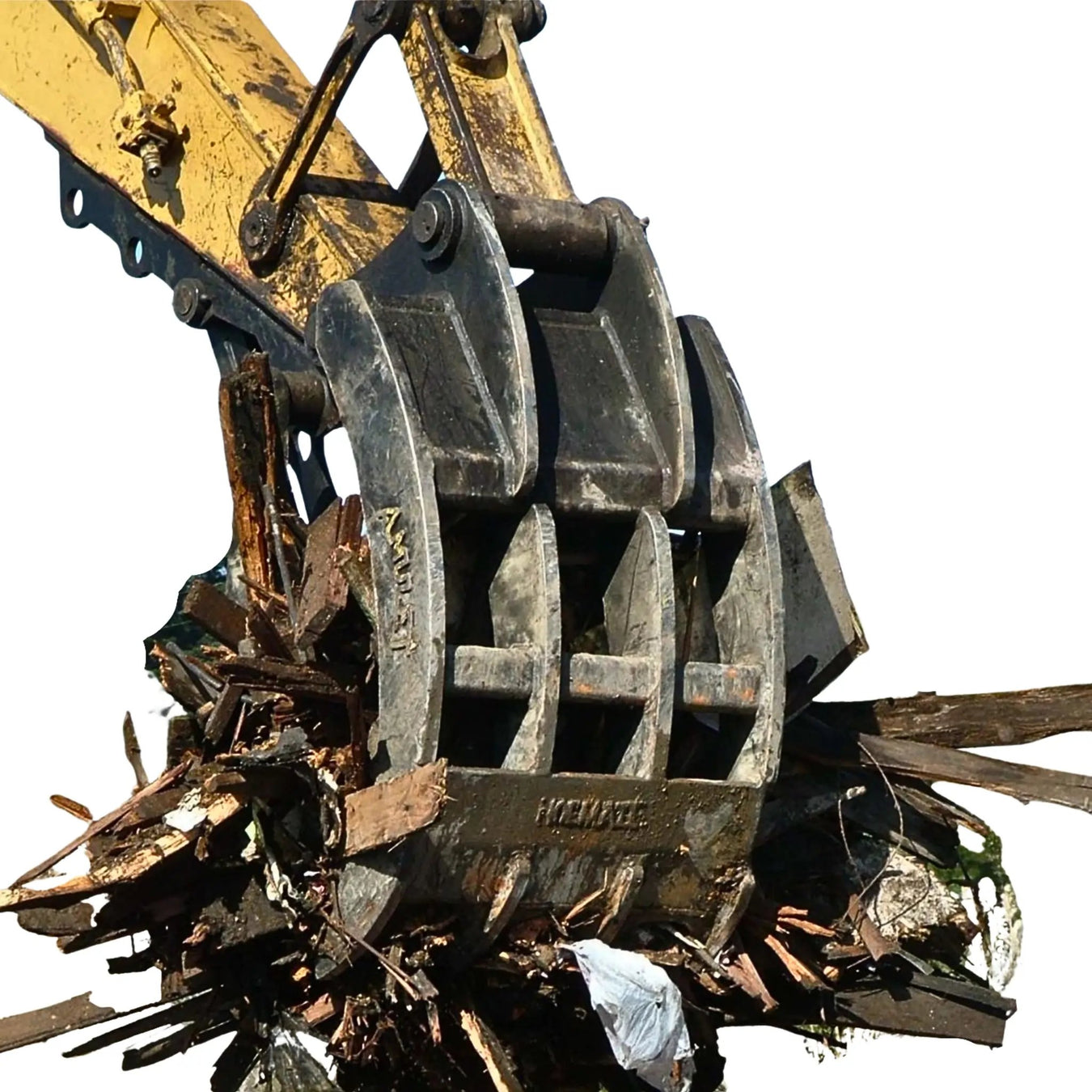 Amulet Excavator Rake picking up debris