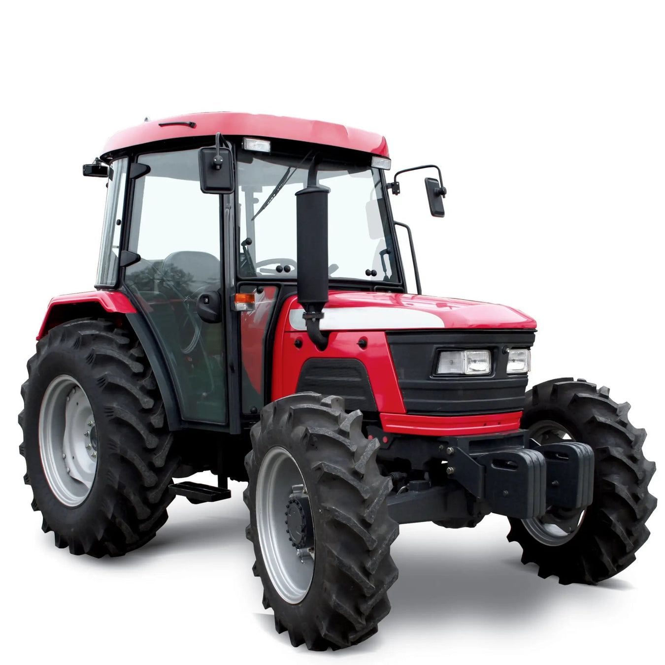 Red Tractor on a white background - tractor attachments