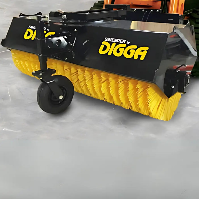 Digga Hydraulic Pivot Angle Broom Attachment for Skid Steer