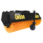 Digga Hydraulic Pivot Angle Broom Attachment for Skid Steer