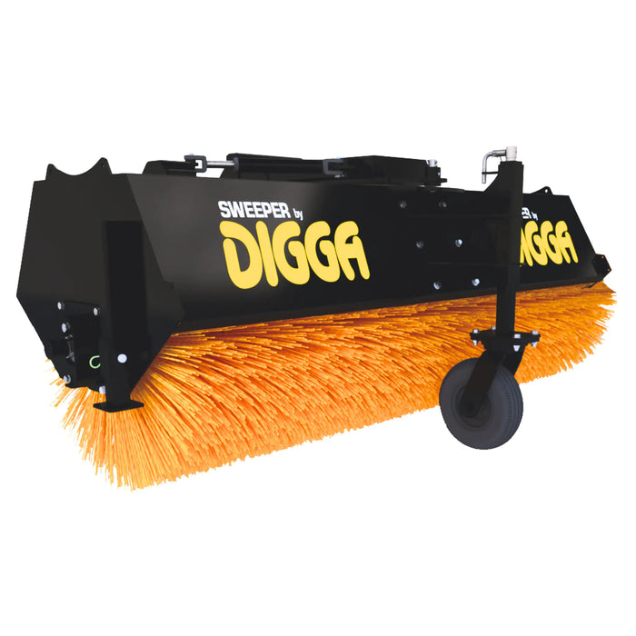 Digga Hydraulic Pivot Angle Broom Attachment for Skid Steer