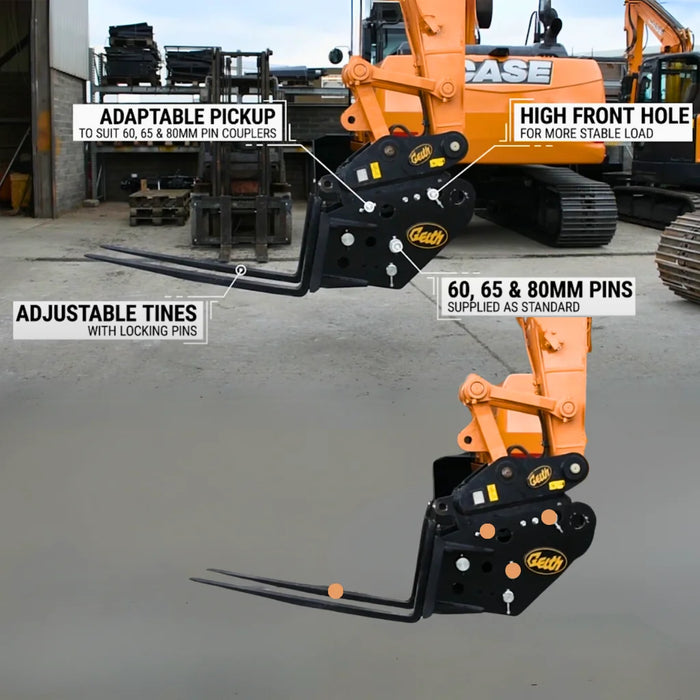 Geith Excavator Pallet Forks