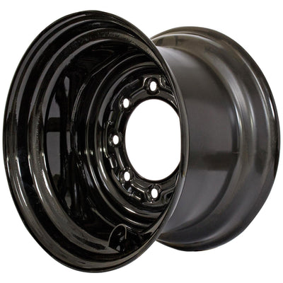 Gloss Black 8 Bolt Hole Heavy Duty Rim/Wheel for 27X10.50-15 Skid Steer Tires