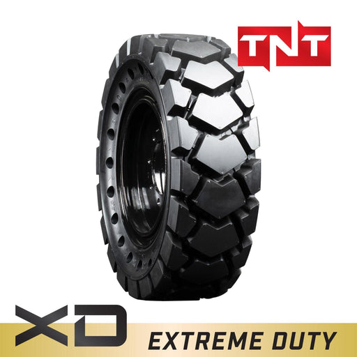 10-16.5 left mounted extreme duty solid rubber tire
