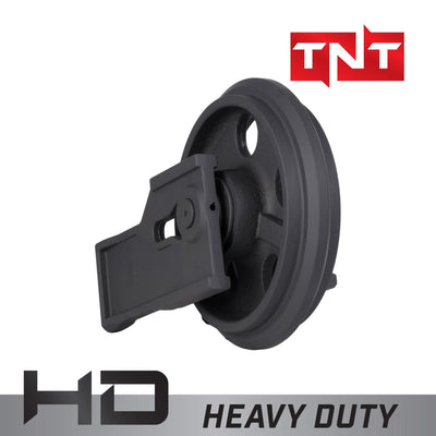 bobcat x325 > x430 front idler 286mm bracket doosan solar 030/plus, 035, dx27, dx35 hanix h26b, h29a, h30a, h36a, h36b, h36c hyundai r28-7, r35 terex hr14, hr16, tc25, tc29, tc35, tc37, hr3.7 -- long bracket 11.3