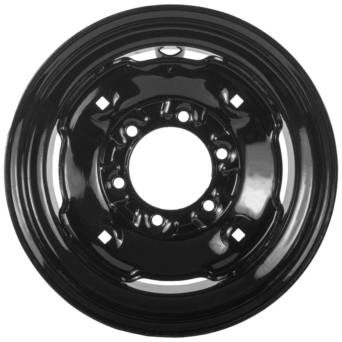 gloss black 6 bolt hole heavy duty rim/wheel for 27x10.50-15 skid steer tires